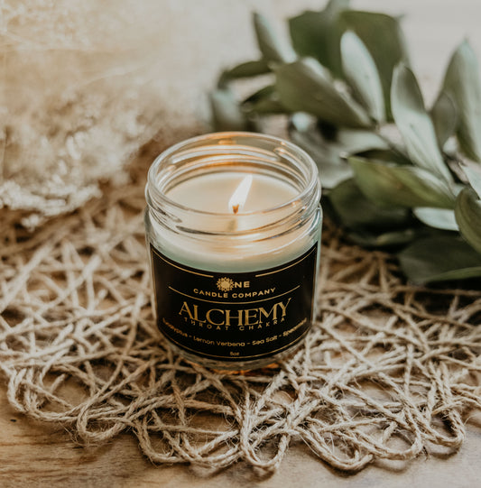 Alchemy - Throat Chakra Candle - 8oz Jar