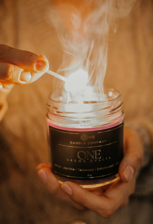 One - Crown Chakra Candle - 8oz Jar