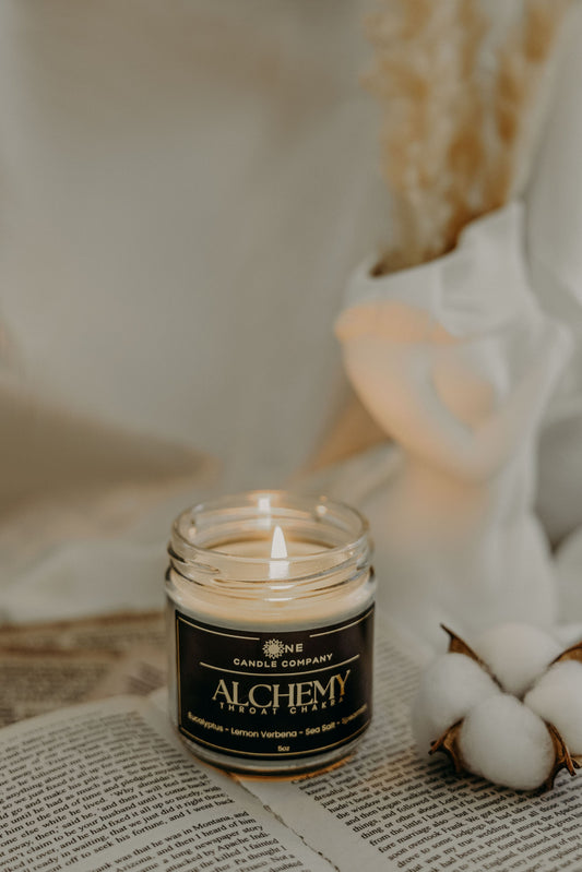 Alchemy - Throat Chakra Candle - 8oz Jar